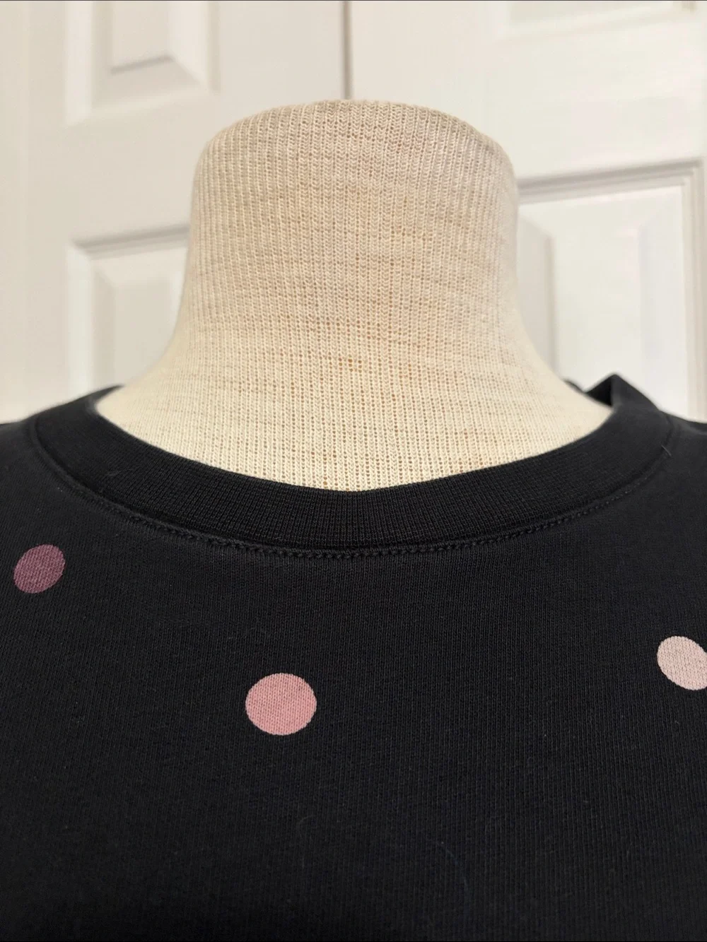 Kate Spade Broome Street Bakery Dot Logo Black Sweatshirt Size Medium